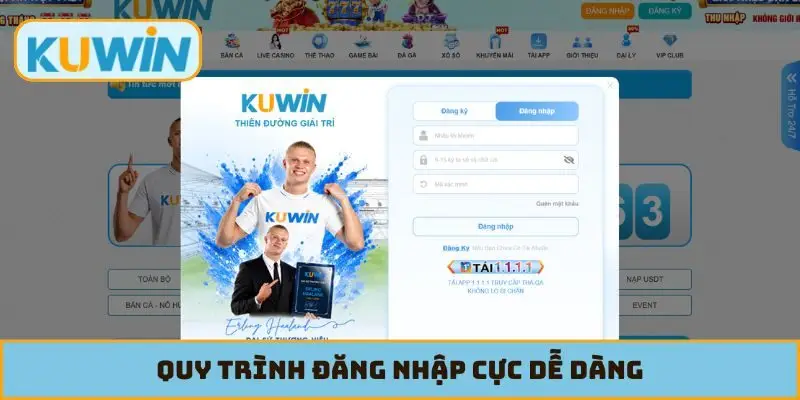Quy trình đăng nhập cực dễ dàng